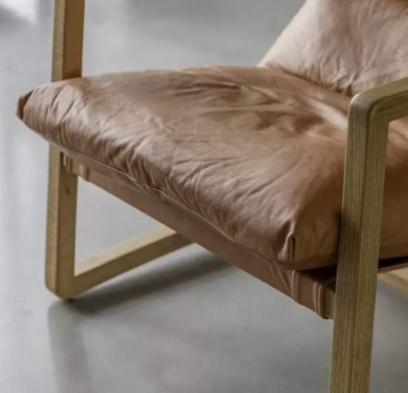 Cervo Vintage Brown Leather Lounge Chair by Gallery Living | Style Our Home