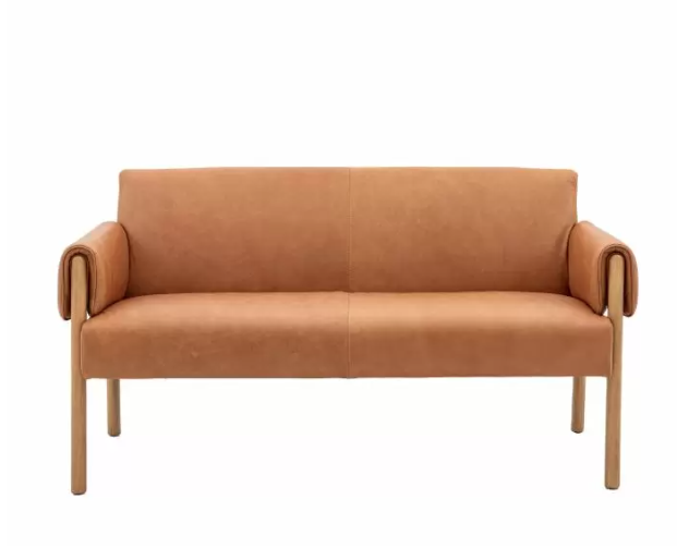 Carden Brown Leather 2 Seater Sofa by Gallery Living | Style Our Home