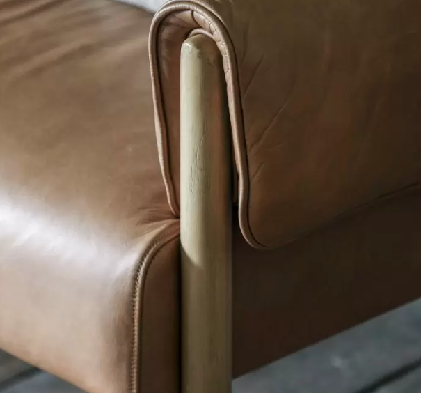 Carden Brown Leather 2 Seater Sofa by Gallery Living | Style Our Home