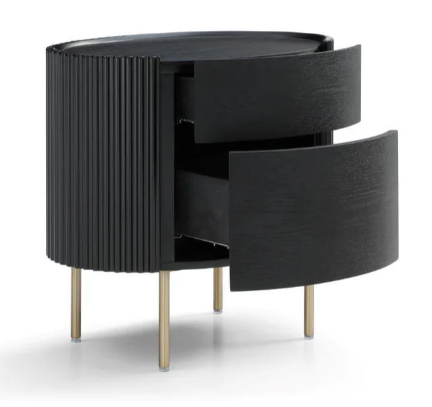 Lantine Bedside Table - Black Oak By Tommy Franks | Style Our Home