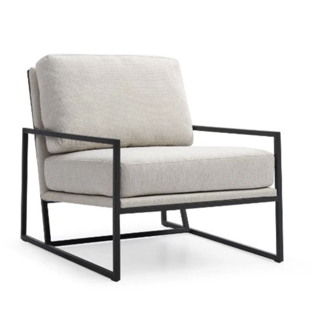 Newell Lounge Chair - Avery Velour Cream By Tommy Franks | Style Our Home