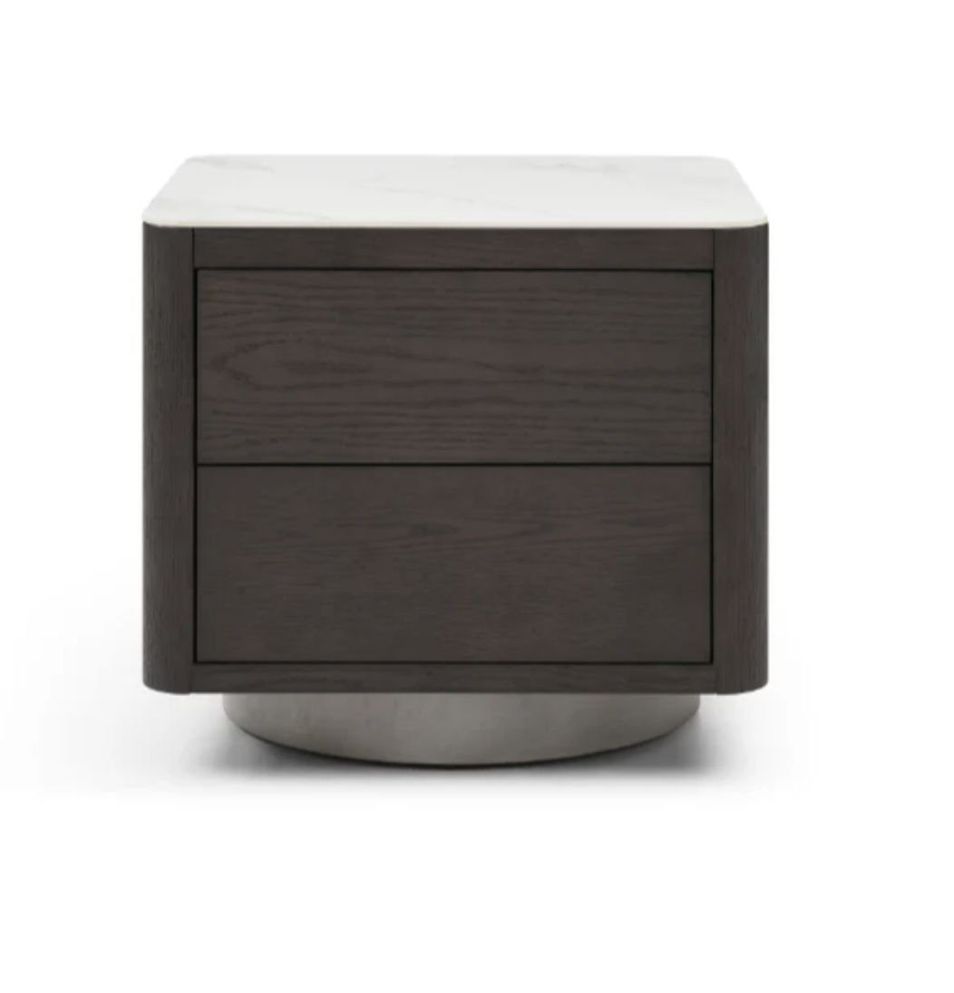 Coin Bedside Table - Smoke Oak By Tommy Franks | Style Our Home