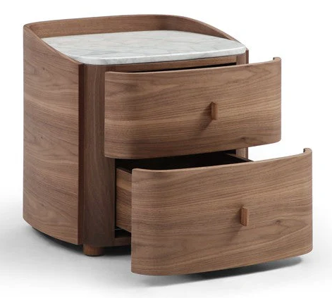Vertu Bedside Table - Walnut By Tommy franks | Style Our Home