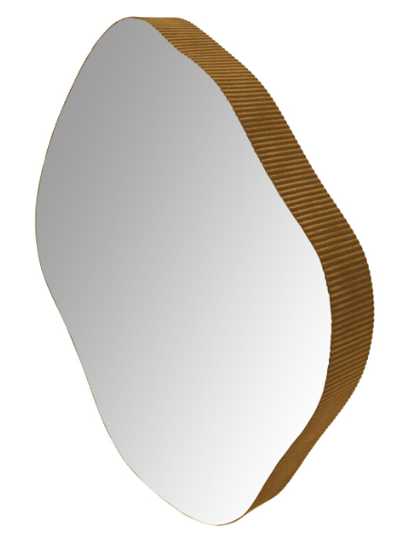 Organic Metal Framed Mirror Aged Champagne Finish Medium 77x81cm by Libra Designs | Style Our Home