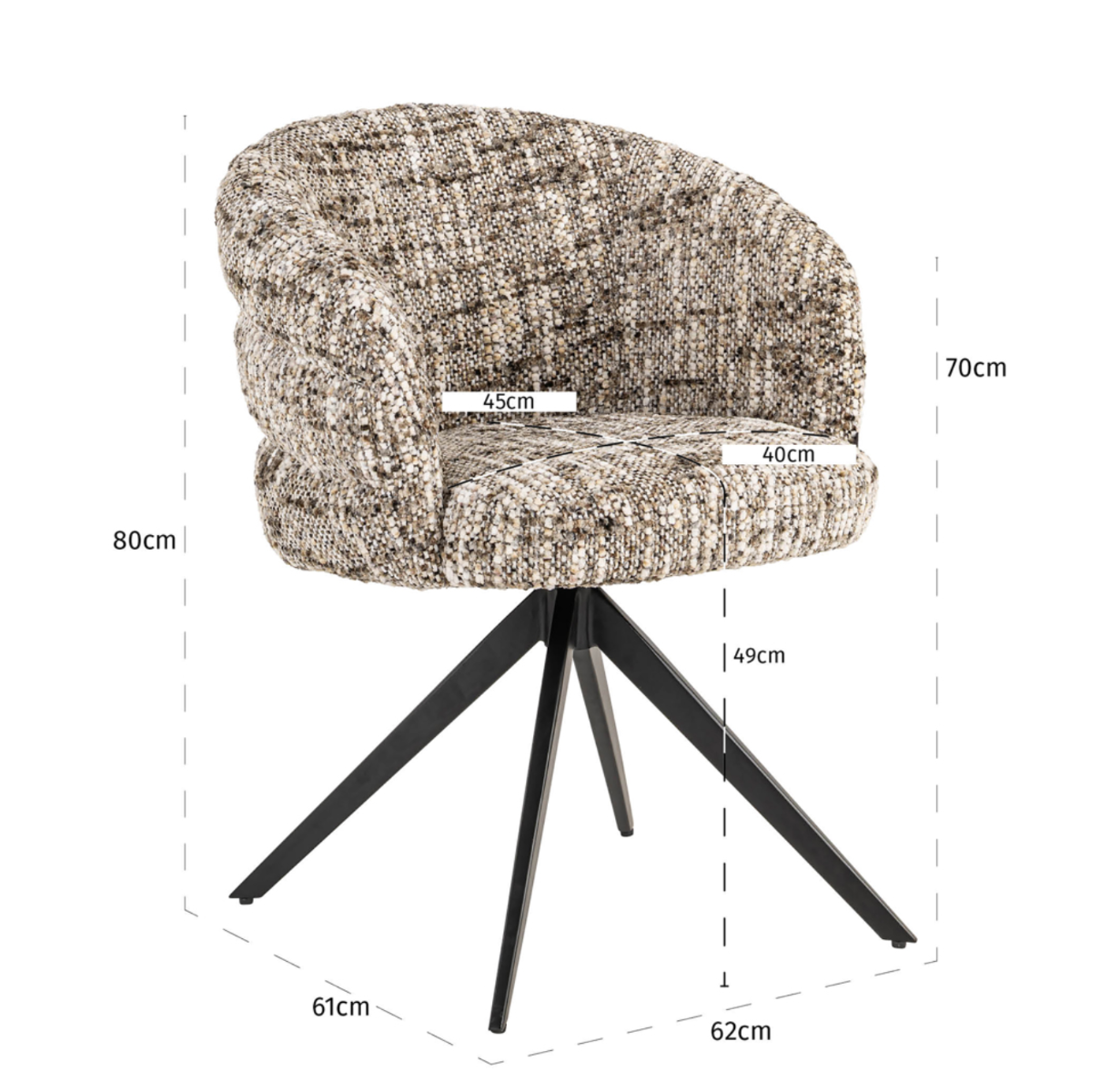 Serenity Brown Omara Swivel Dining Chair by Richmond Interiors | Style Our Home