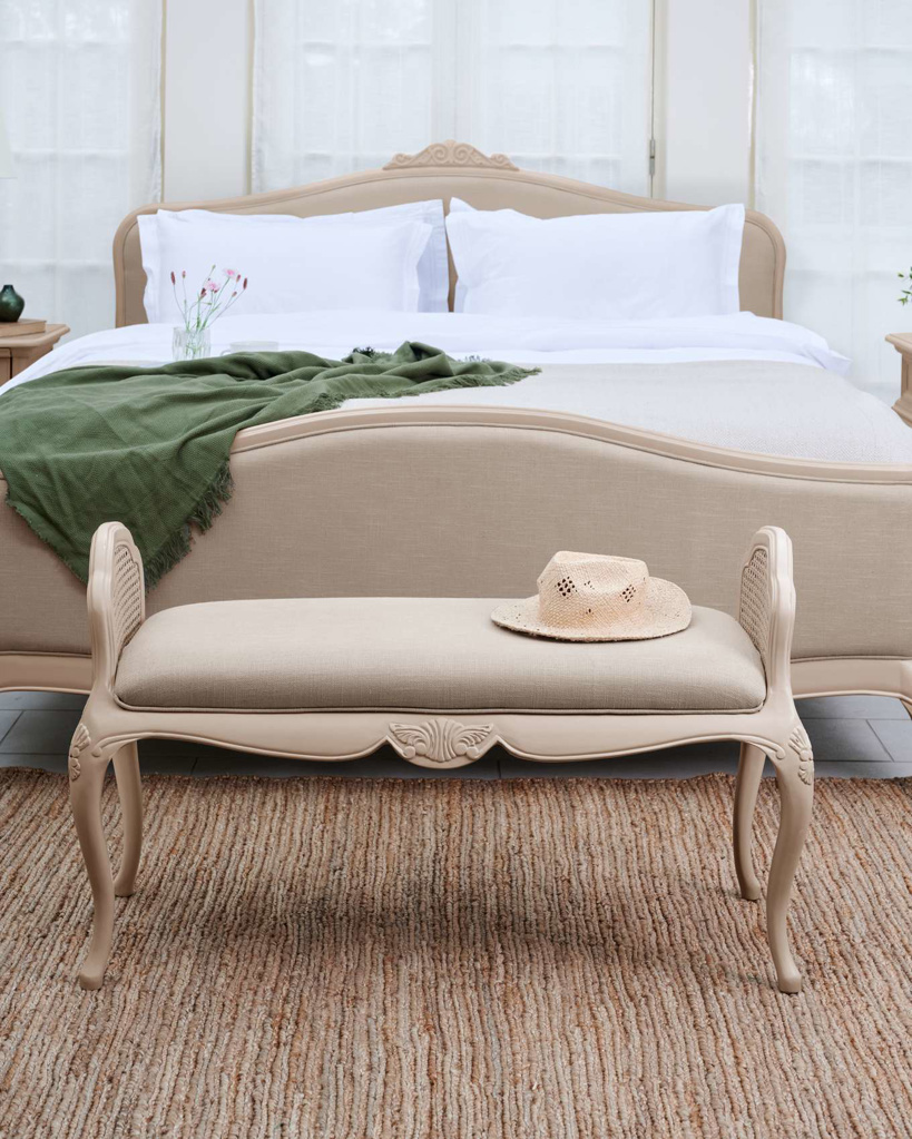 Ivory 6' Superking Upholstered Bedstead - Style Our Home