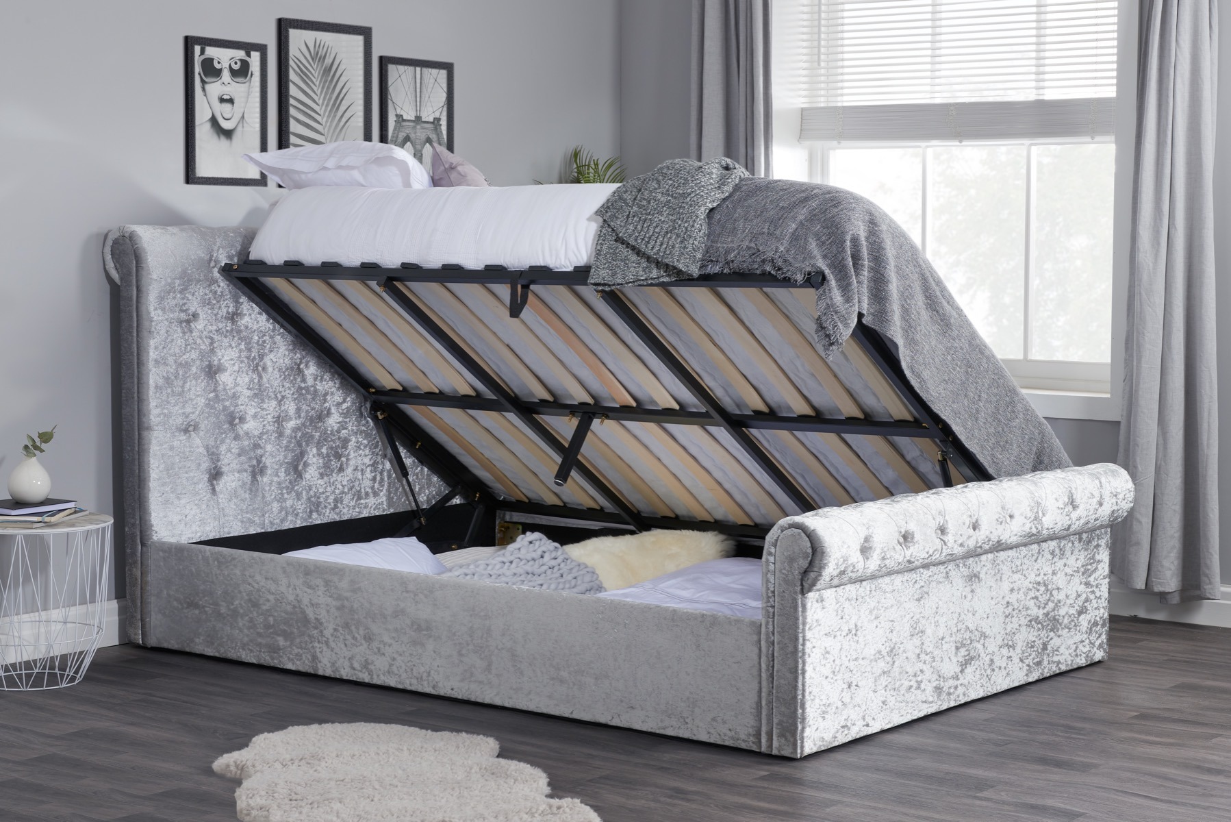 Sienna Small Double Ottoman Bed