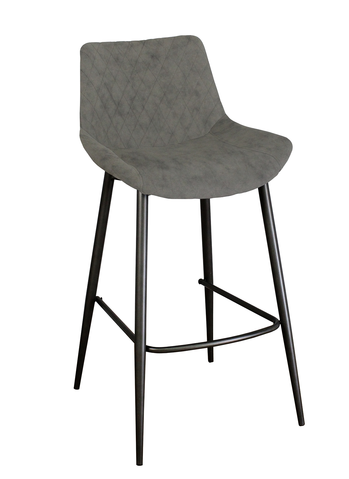 Sigma Bar Stool With Graphite Leg-Antique Grey PU by Classic Furniture | Style Our Home