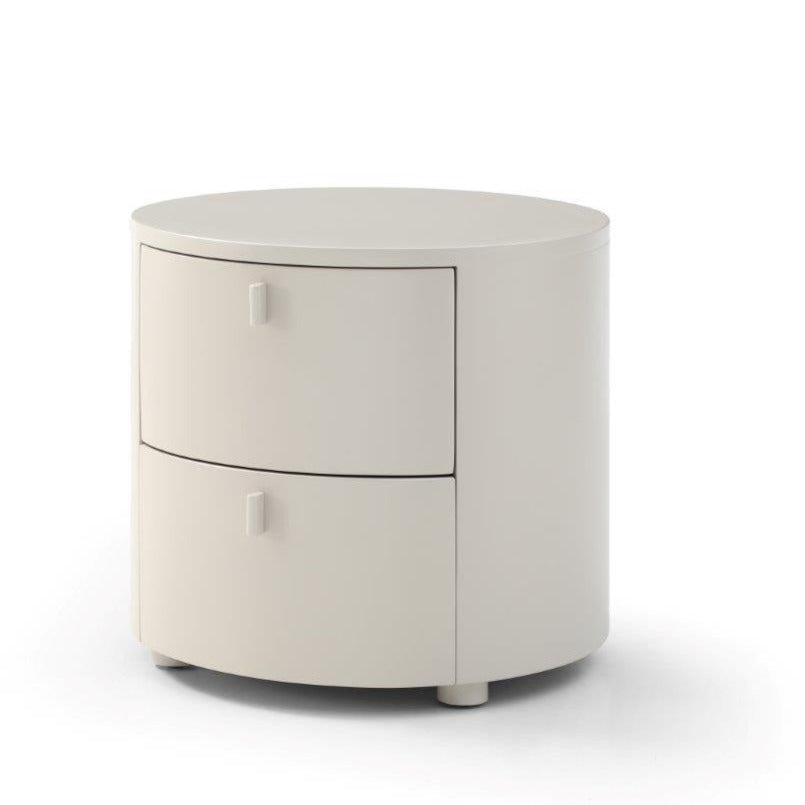 Sims Bedside Table - Matte Beige by Tommy Franks | Style Our Home