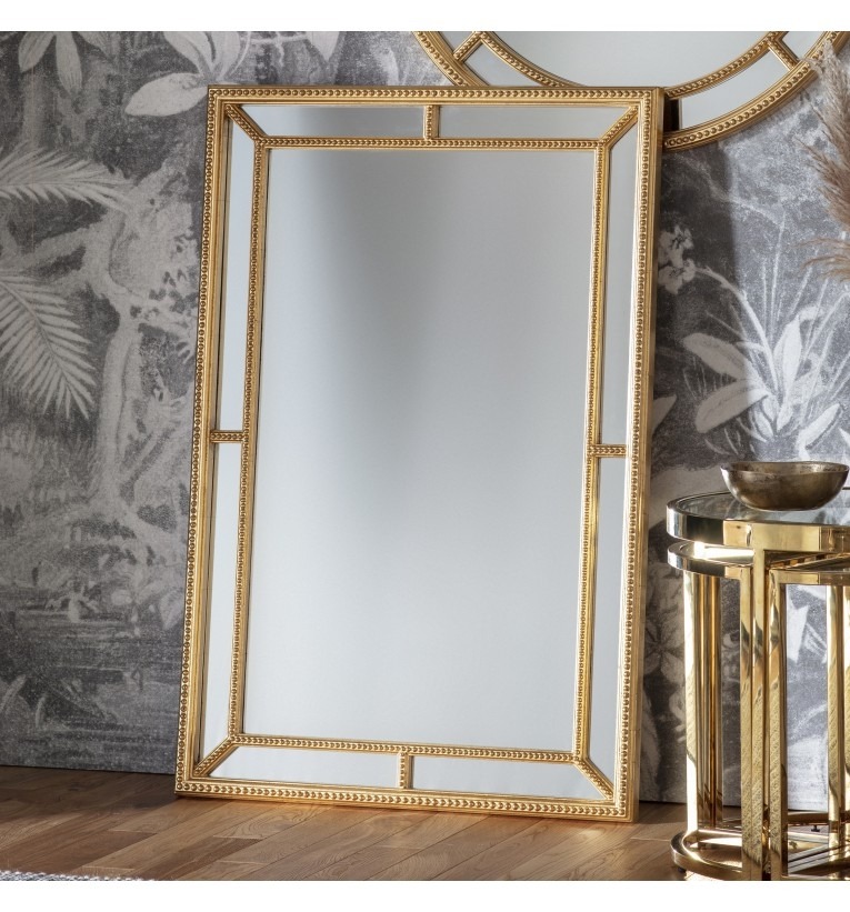 Sinatra Rectangle Mirror Gold - Style Our Home 