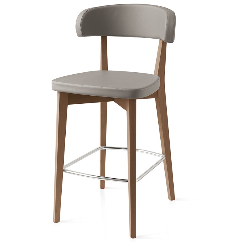 Siren Taupe Upholstered Bar Stool by Connubia Calligaris | Style Our Home