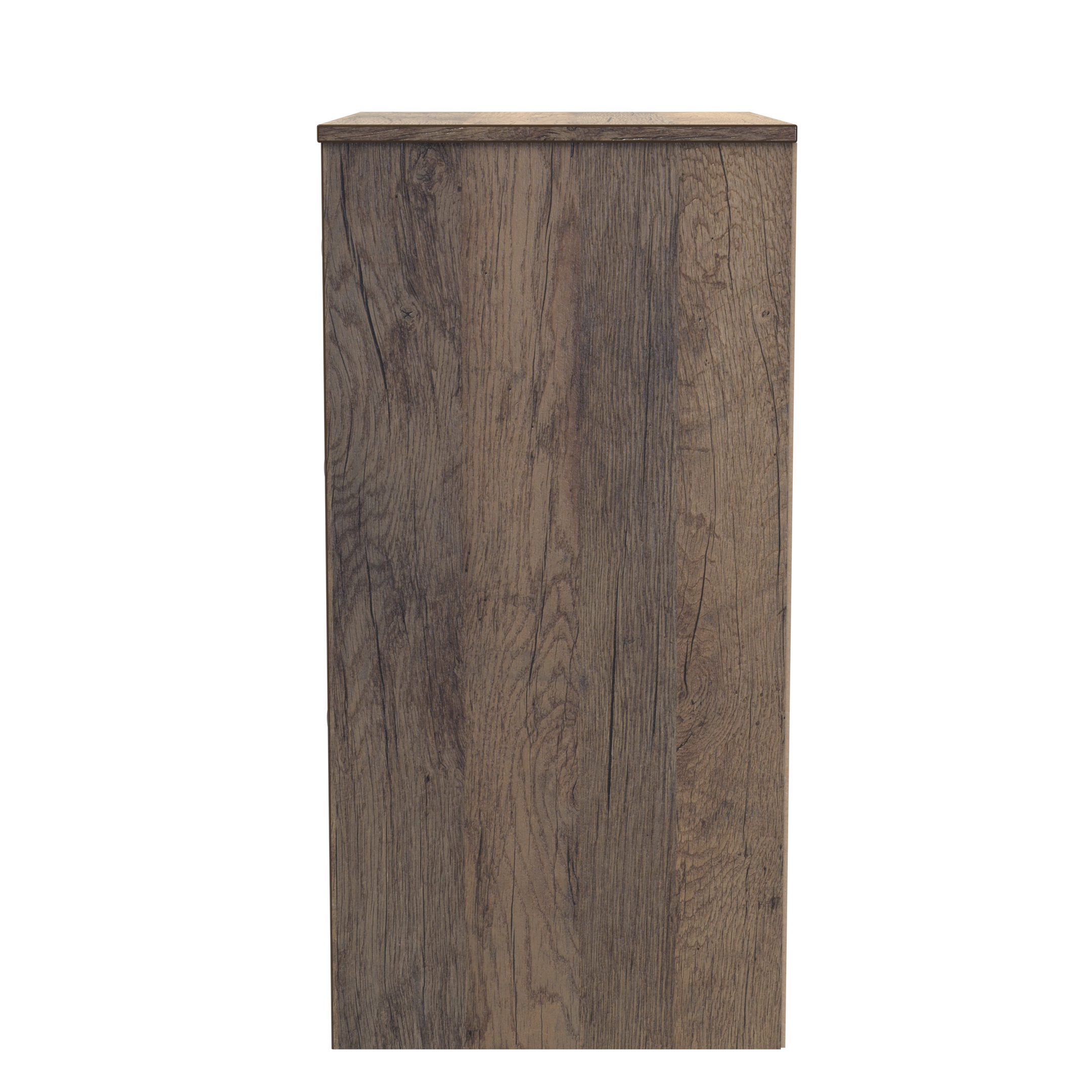 San Jose 3 Drawer Midi Deep Chest in White Matt & Vintage Oak