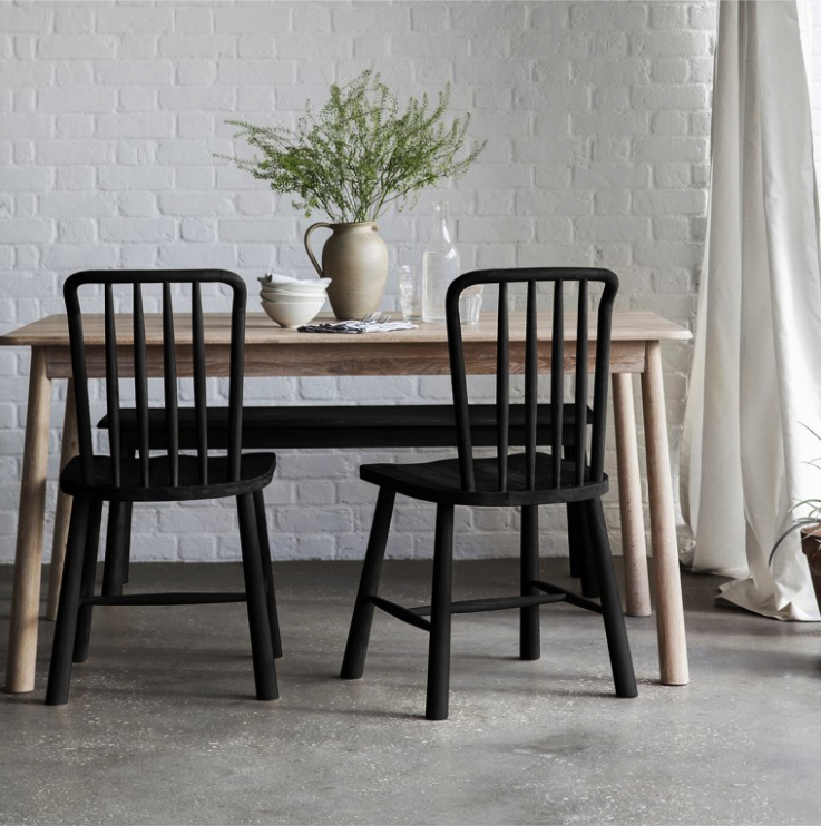 Wycombe Black Dining Chair [pair] - Style Our Home