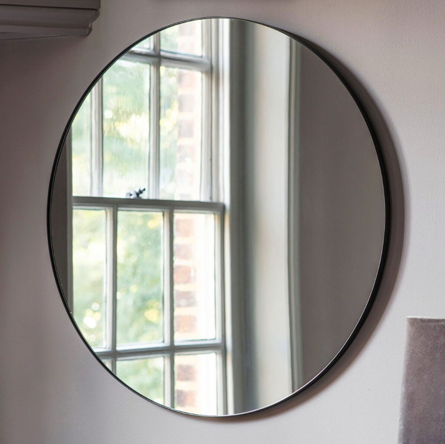 Bowie Round Mirror Black - Style Our Home