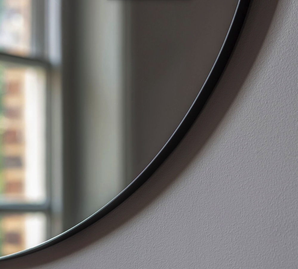 Bowie Round Mirror Black - Style Our Home