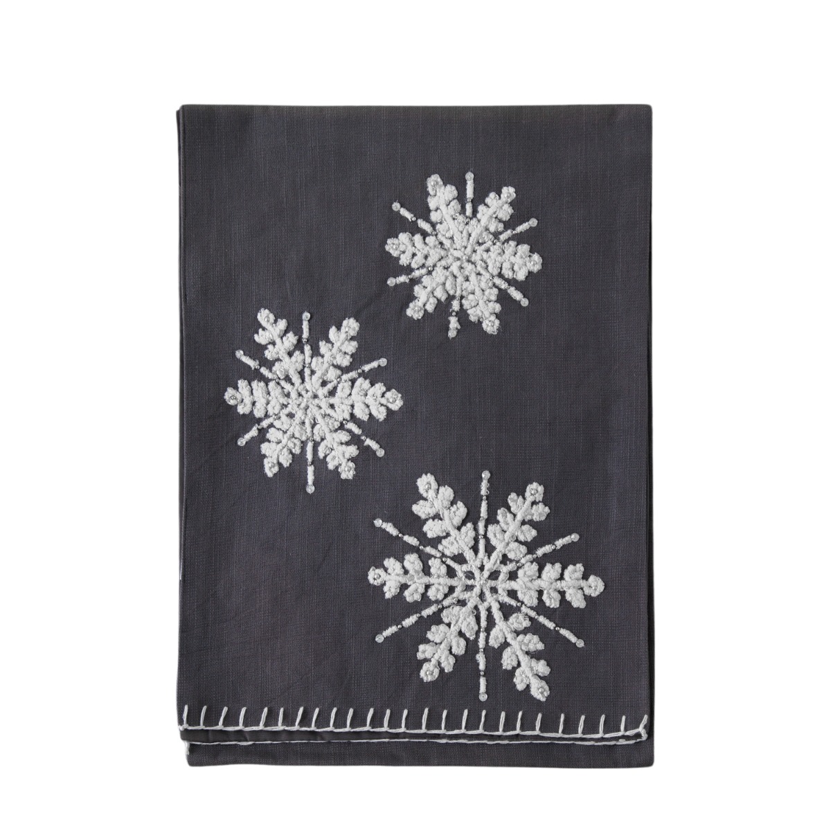 Emb Snowflakes Table Runner by Gallery Living | Style Our Home