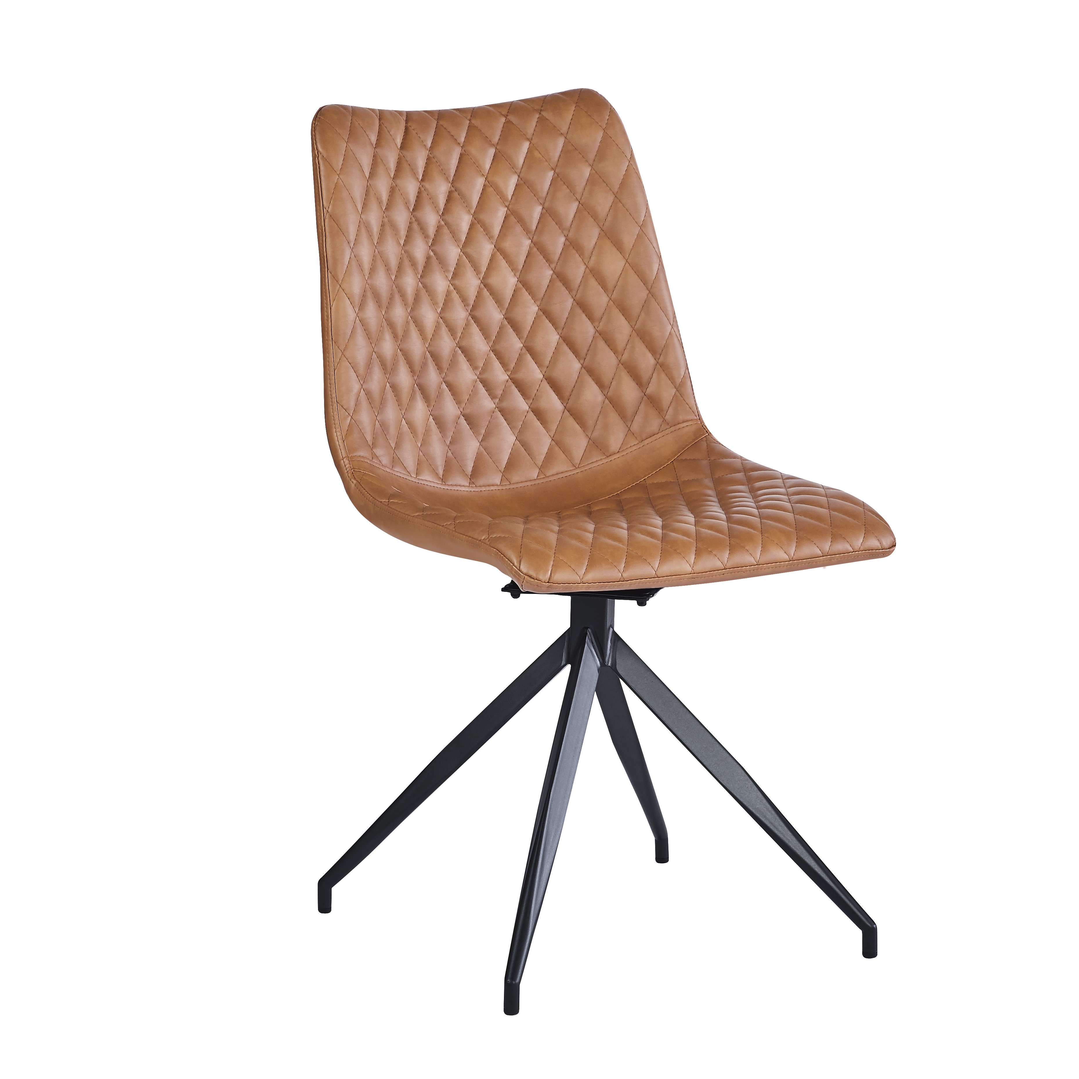Vali S Pu Brown - Swivel Black Legsby Hertiance Furniture | Style Our Home
