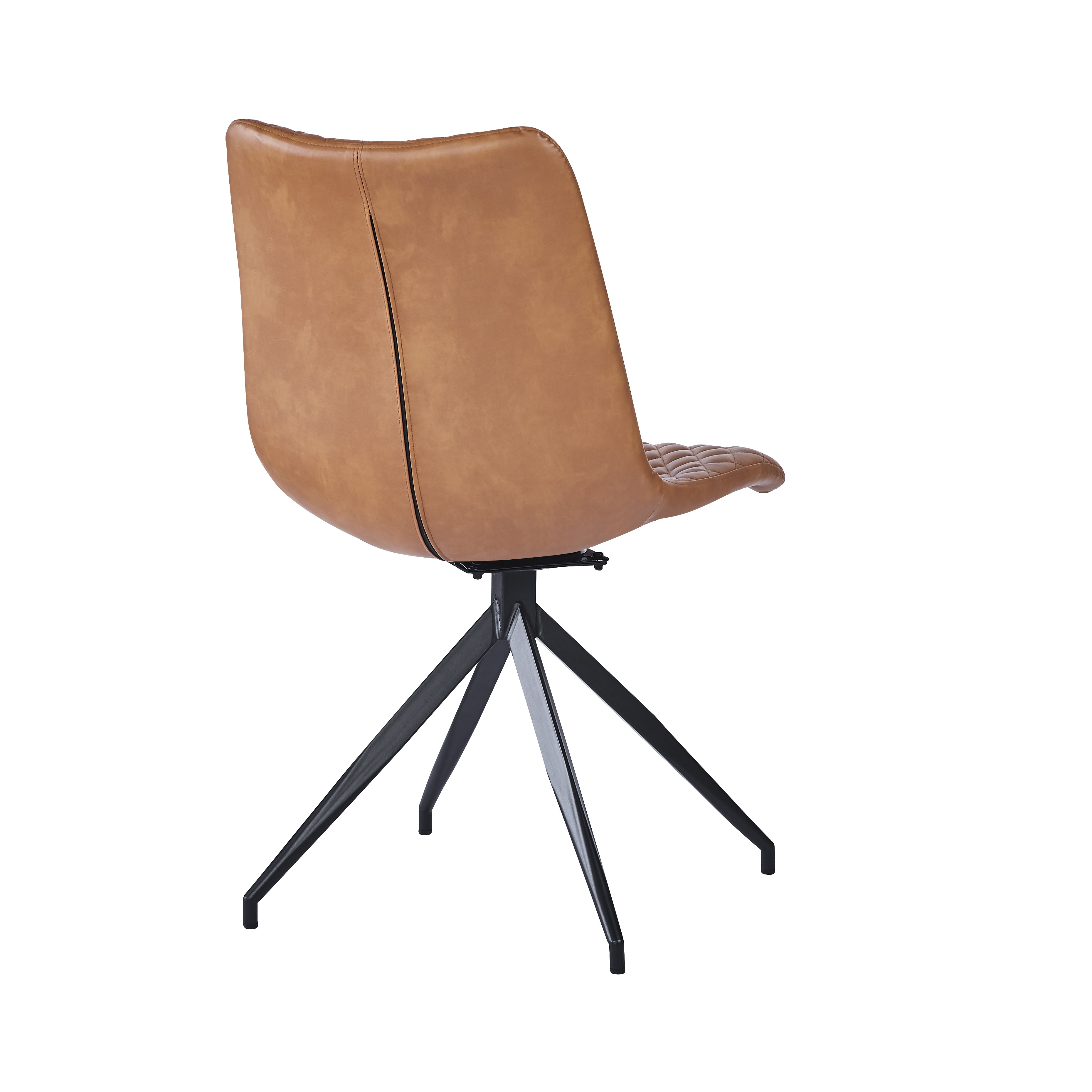 Vali S Pu Brown - Swivel Black Legsby Hertiance Furniture | Style Our Home