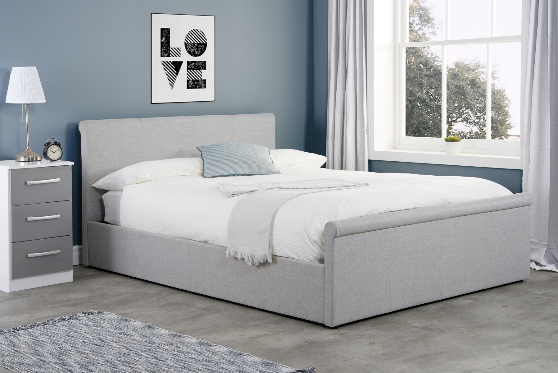 Stratus Double Ottoman Bed