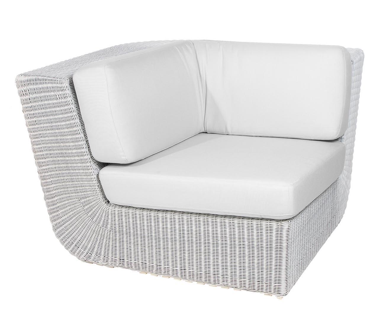 Savannah White Corner Module - White Natté by Cane-line | Style Our Home