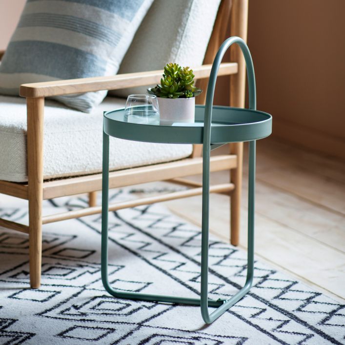 Abbas Teal Side Table by Hudson Living | Style Our Home 