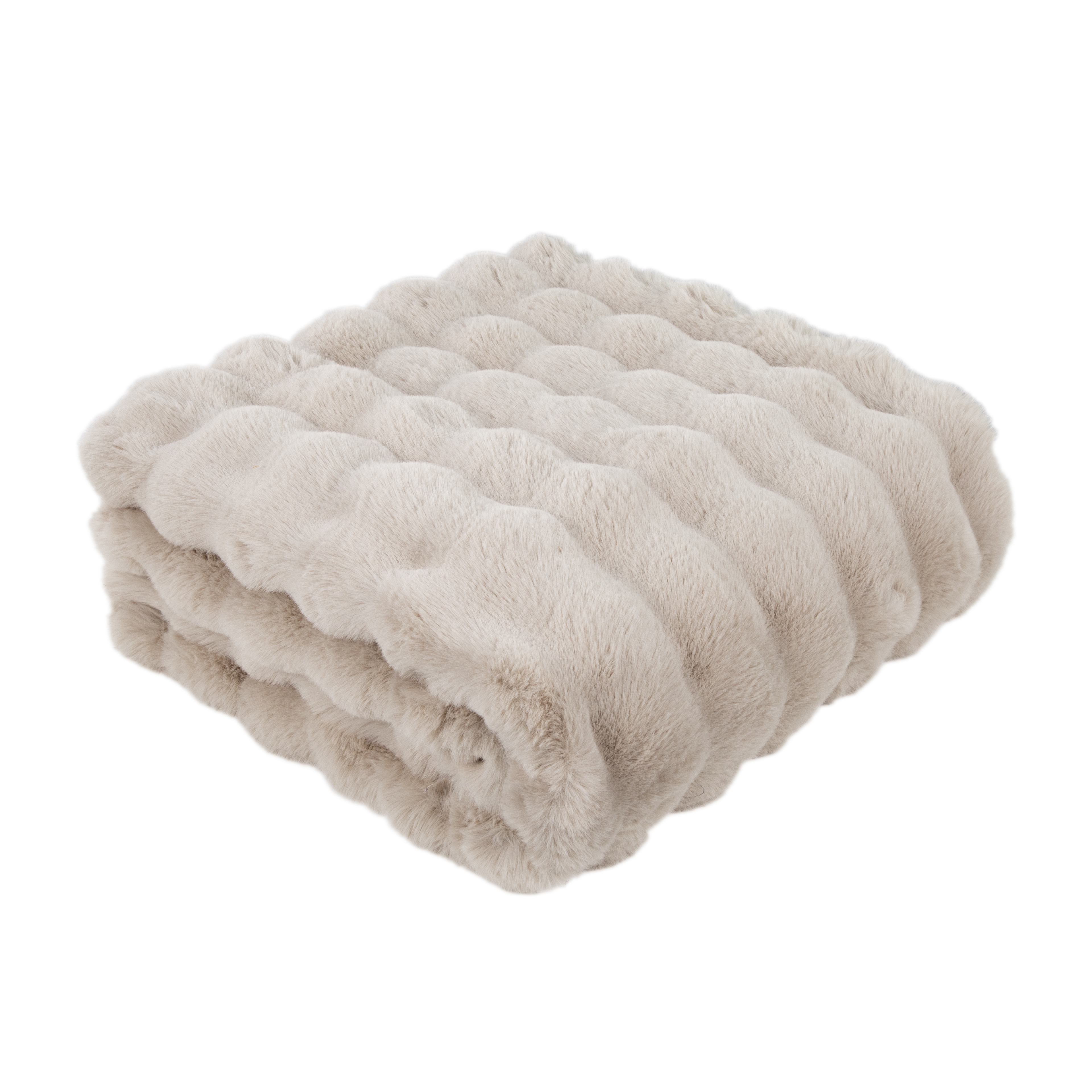 Soft Bubble Thr In Faux Rabbit Bge by Malini | Style Our Home