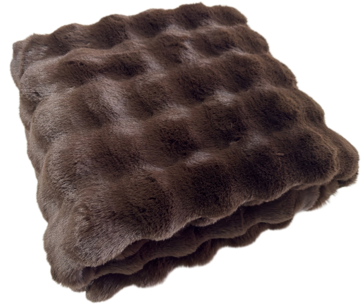 Soft Bubble Thr In Faux Rabbit Choc by Malini | Style Our Home