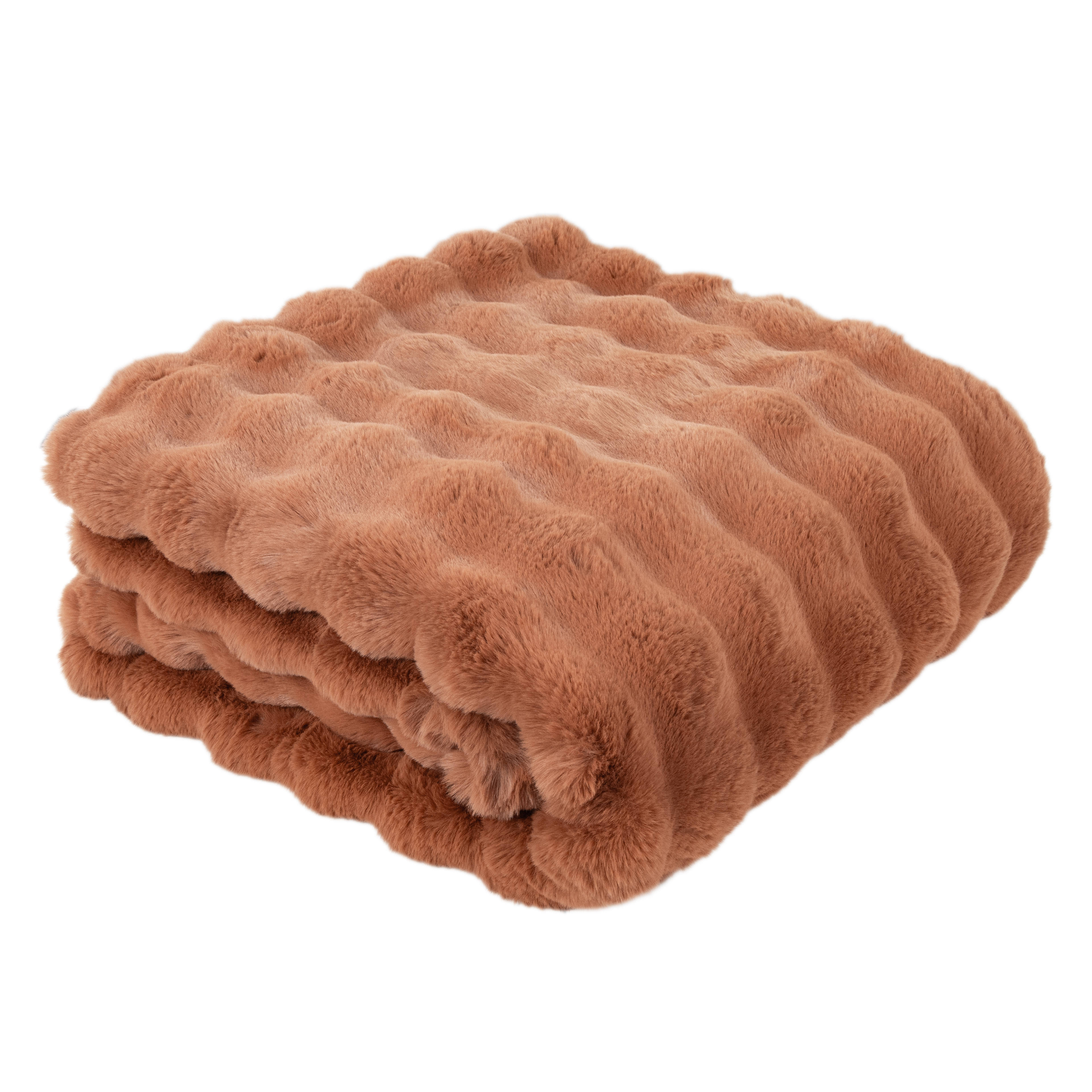 Soft Bubble Thr In Faux Rabbit Orange by Malini | Style Our Home