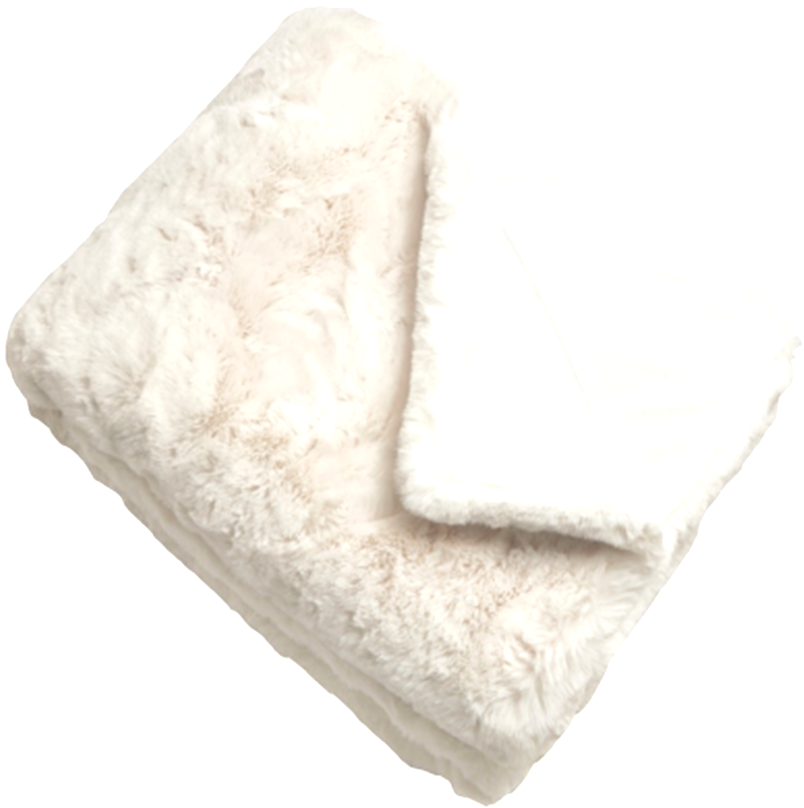 Luxury Faux Rabbit Throw White by Malini | Style Our Home