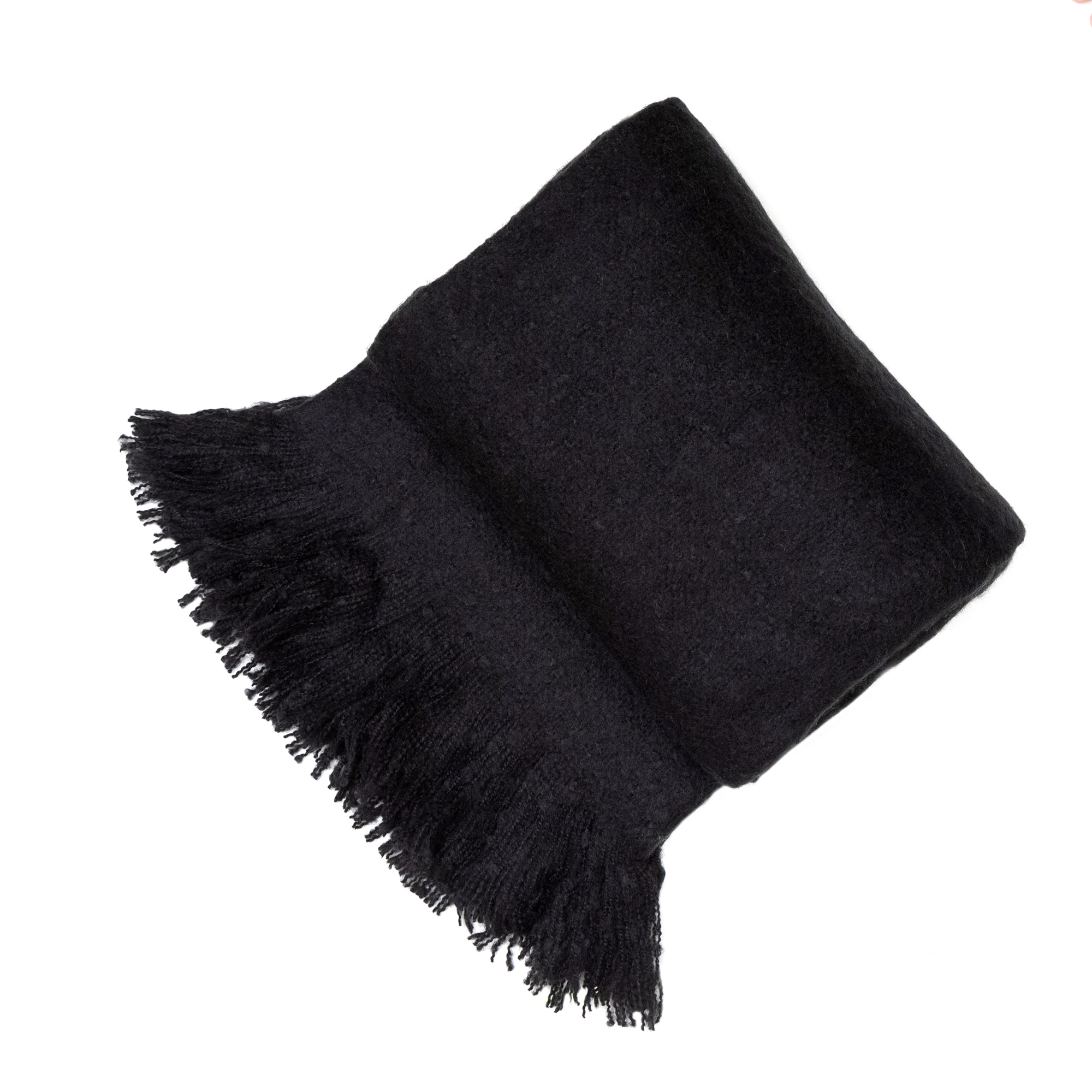 Black Thick Faux Mohair by Malini | Style Our Home