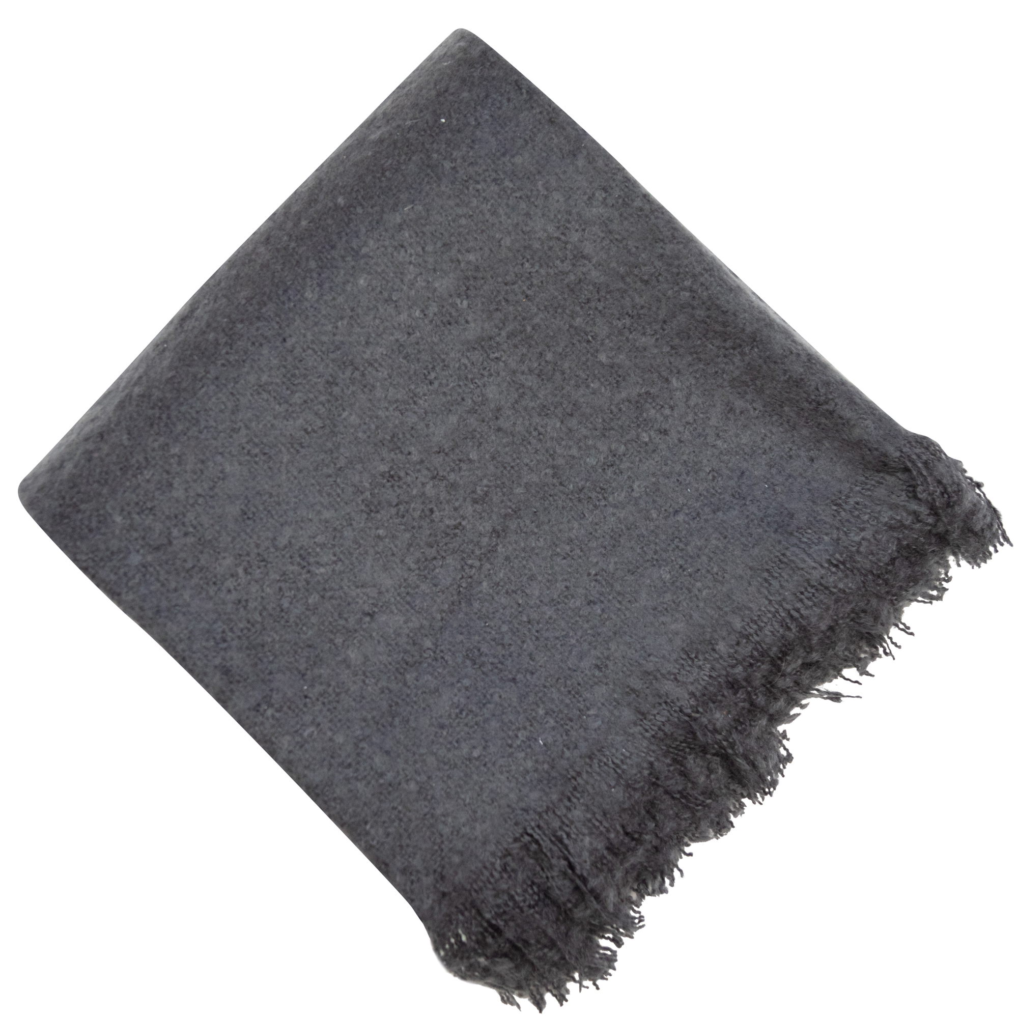 Faux Thick Mohair Throw Slate by Malini | Style Our Home