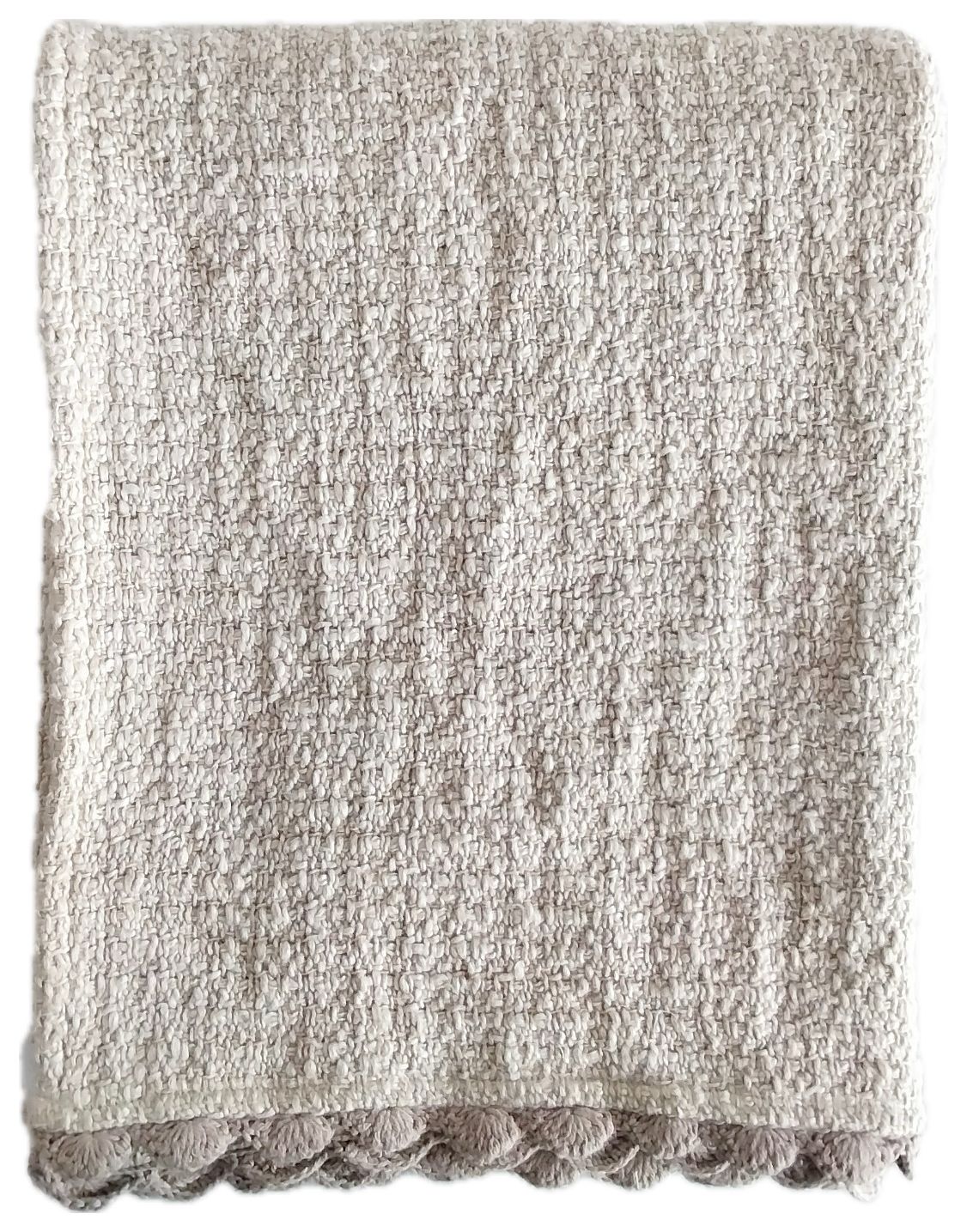 Tactile Poly Cotton Throw Natural by Malini | Style Our Home
