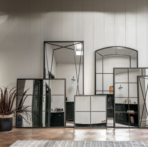 Thames Black Medium Mirror by Hudson Living | Style Our Home 