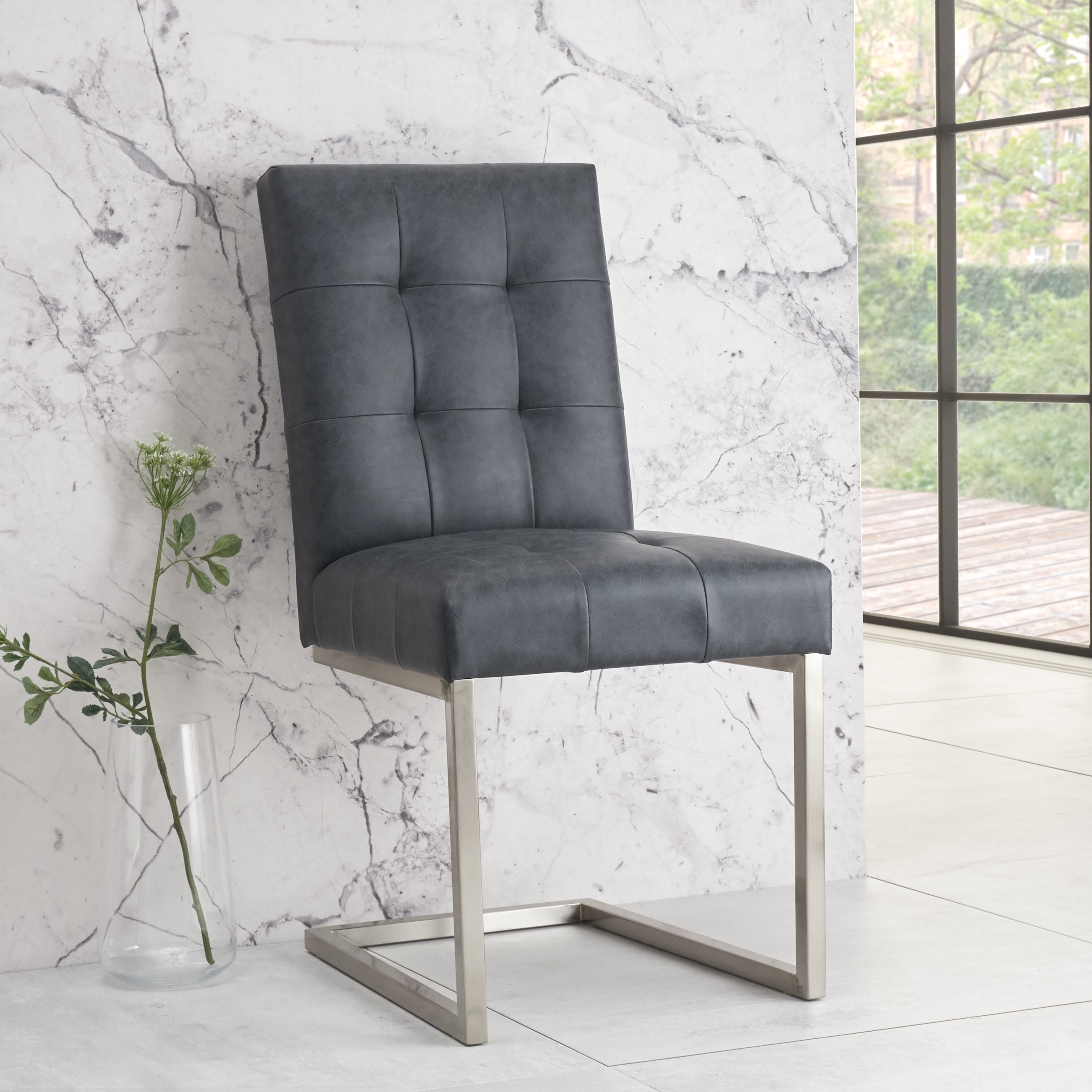 Tivoli Upholstered Cantilever Chair (Pair) - Style Our Home