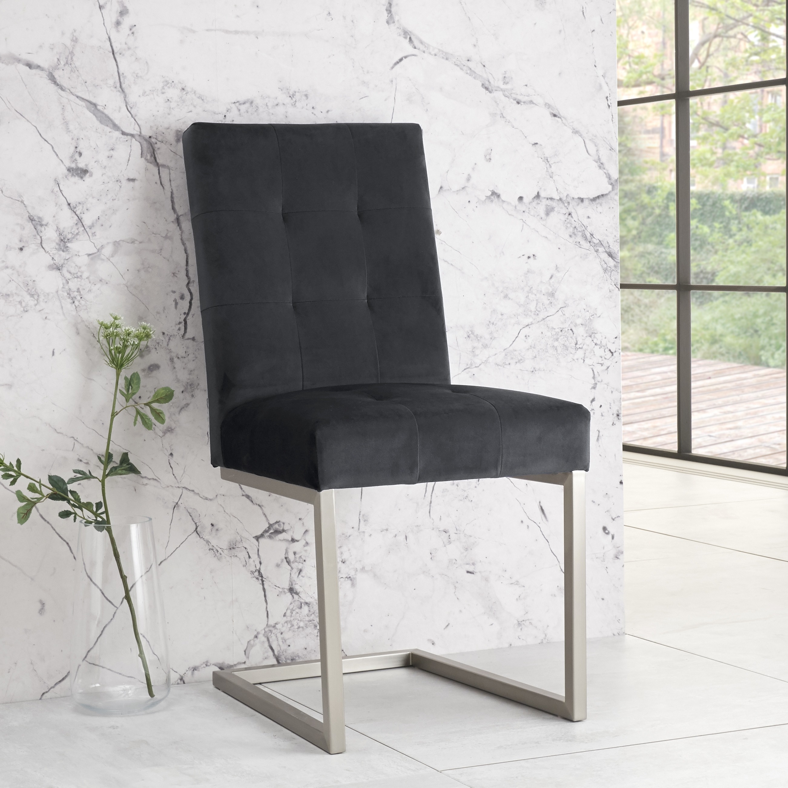 Tivoli Upholstered Cantilever Chair (Pair) - Style Our Home