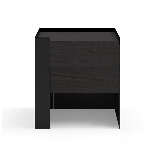 Tunica Bedside Table - Black Oak - Pair by Tommy Franks | Style Our Home