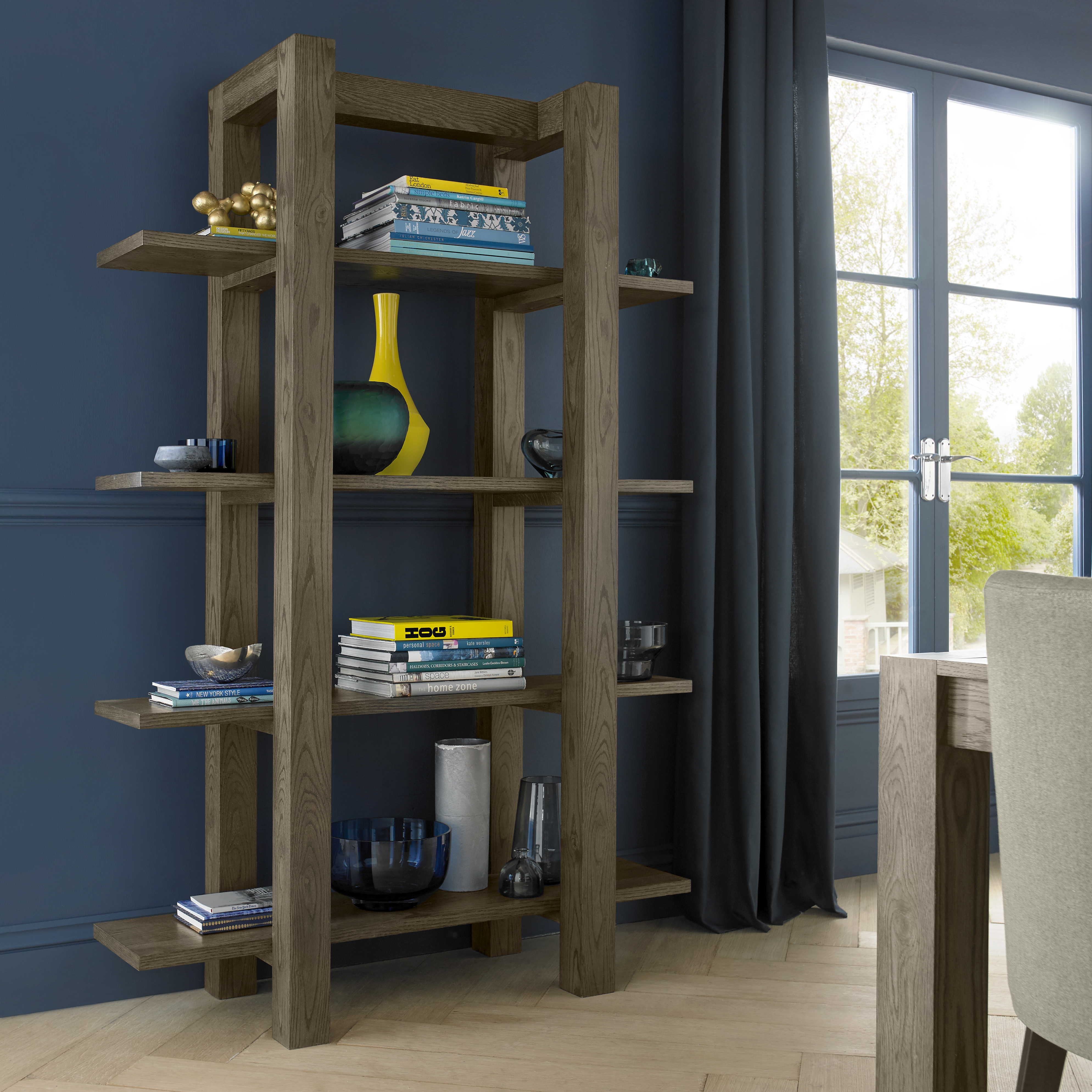 Turin Dark Oak Open Shelf Unit - Style our Home