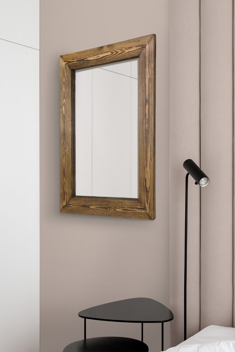 Erato Dark Natural Wood Wall Mirror