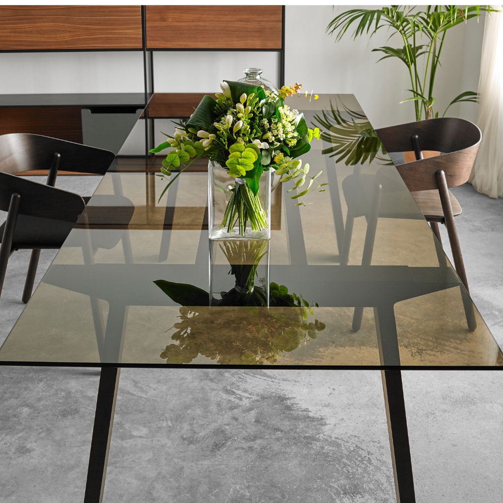 Mitis Bronze Glass 240cm Dining Table by Punt Mobles | Style Our Home 