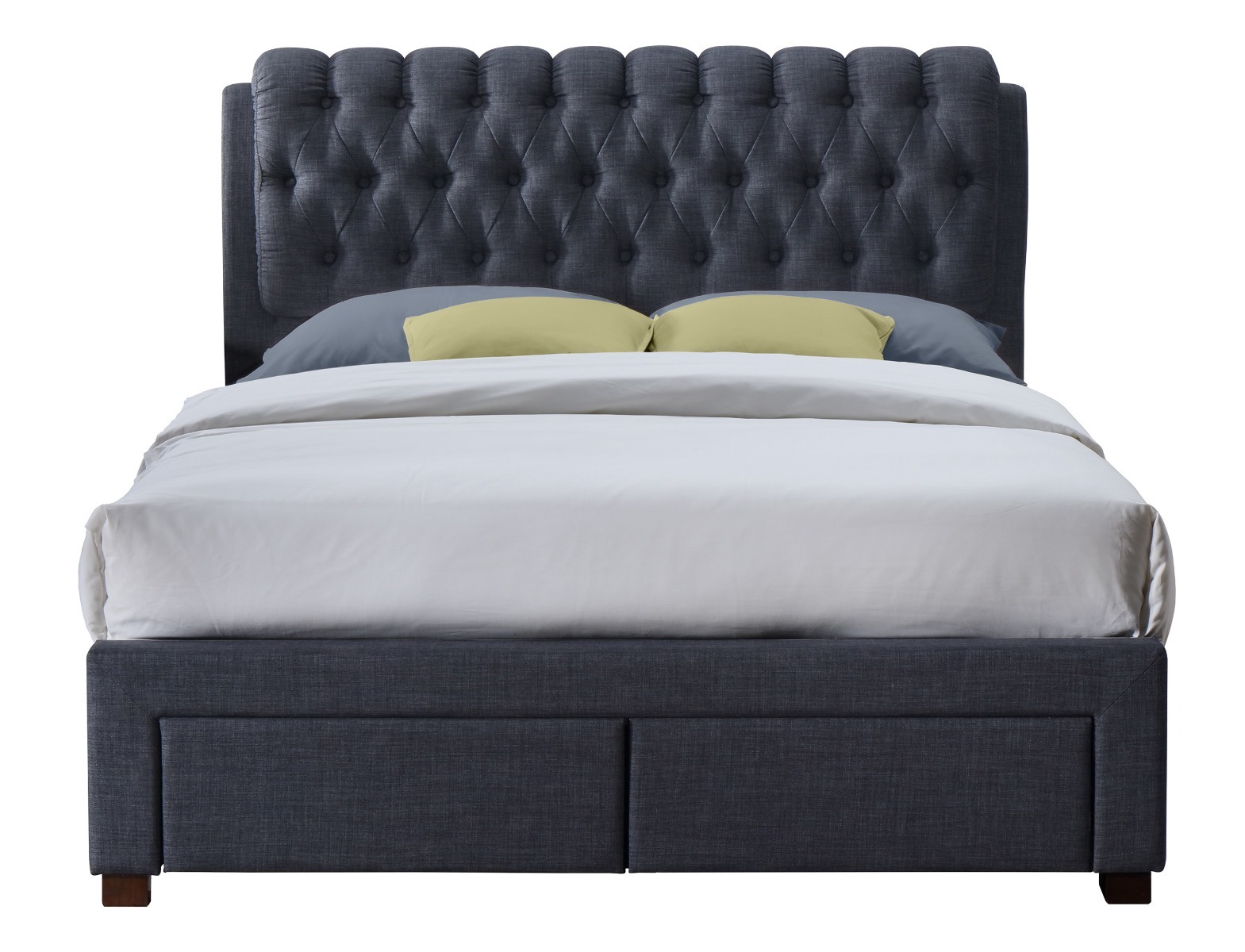 Valentino Charcoal Double Bed