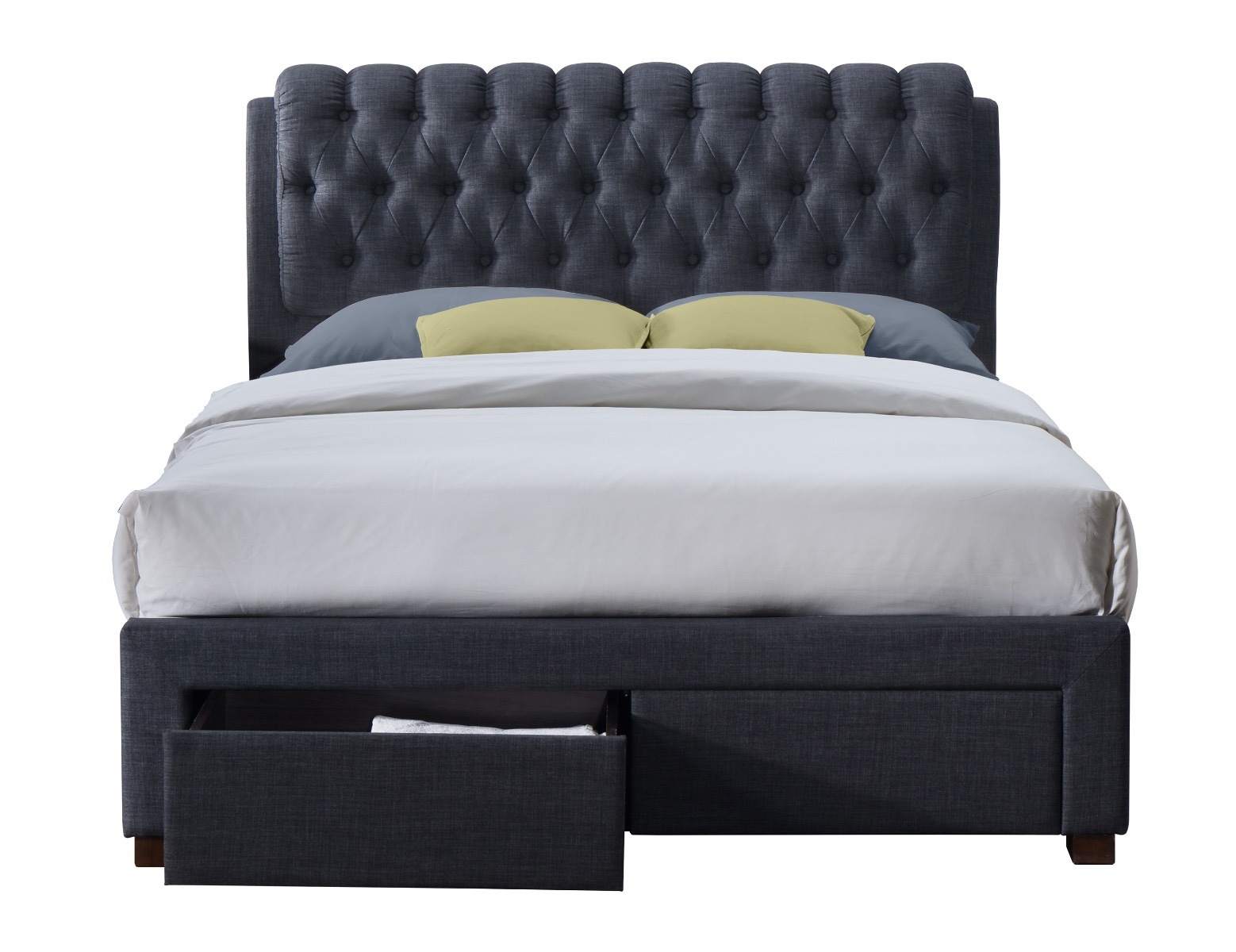 Valentino Charcoal Double Bed
