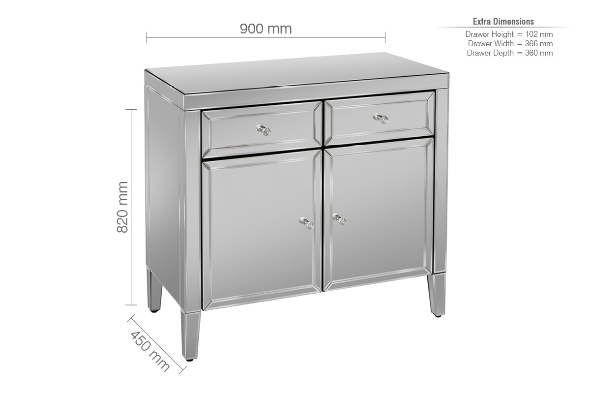 Valencia 2 Drawer 2 Door Sideboard