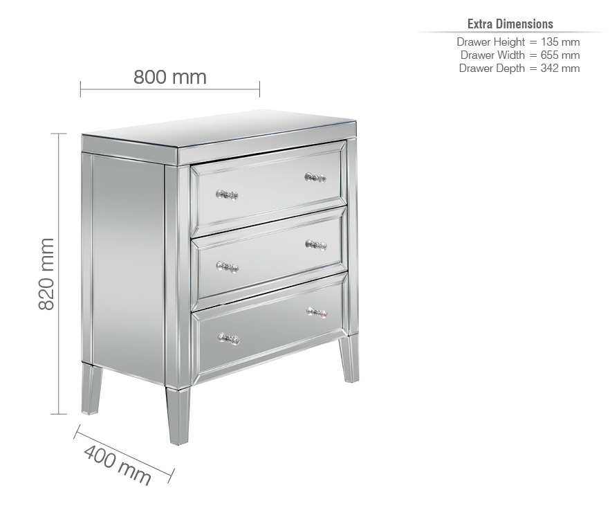 Valencia 3 Drawer Chest