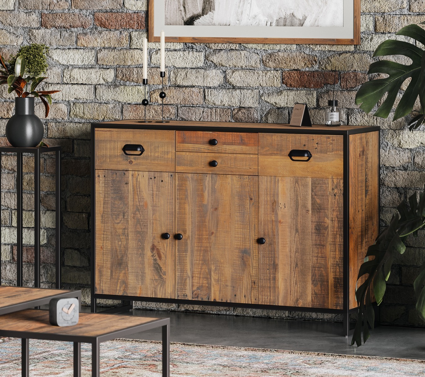 Ooki - Sideboard With 3 Doors & 4 Drawers by Baumhaus | Style Our Home