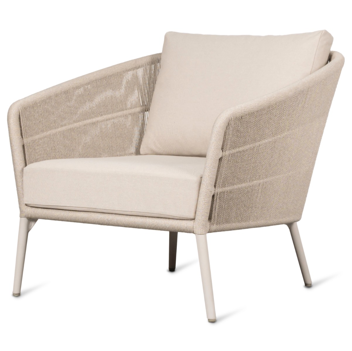 Akari Lounge Chair with Seat and Back Almond Cushions - Customisable by Vincent Sheppard| Style Our Home