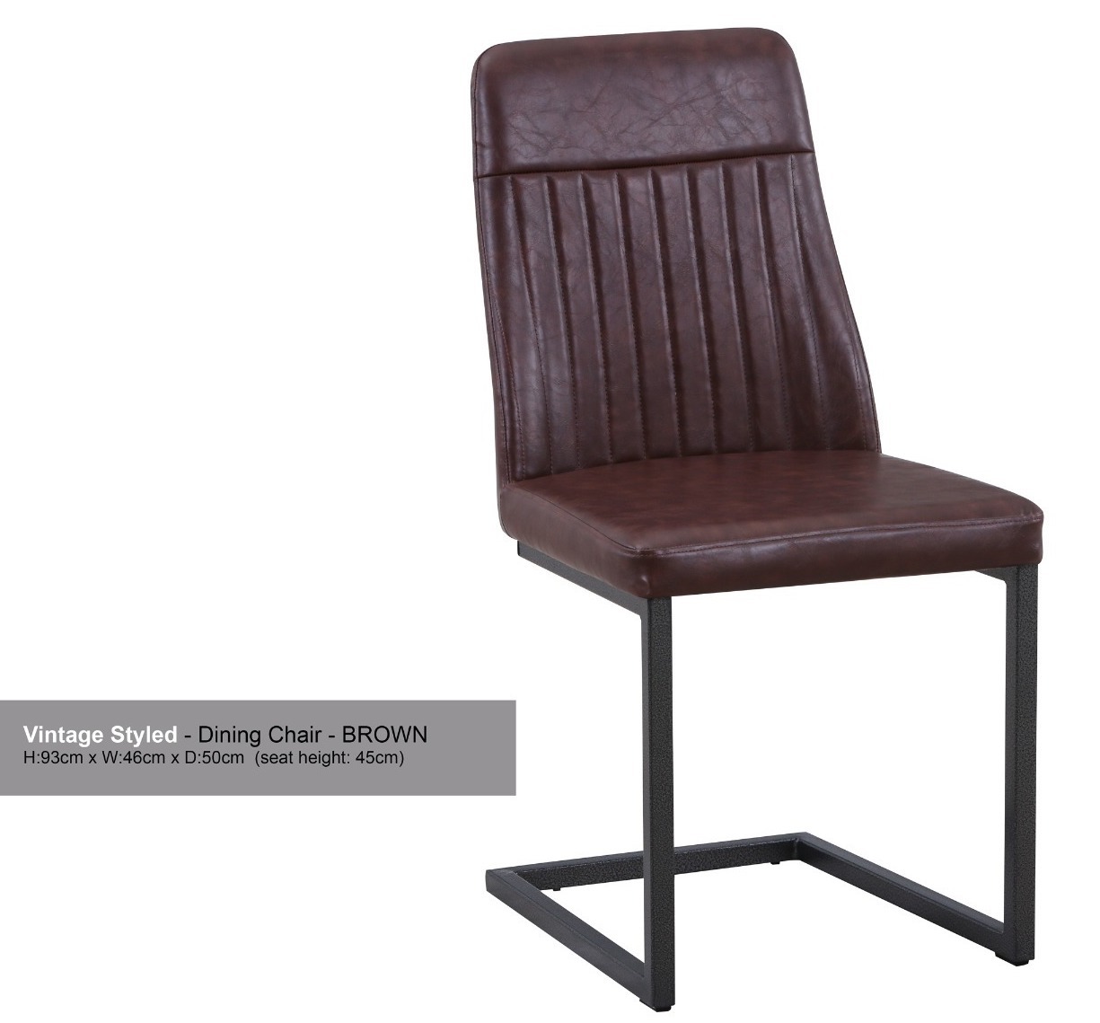 Antiqued Brown Leather Dining Chair (Pack of Two) | Style Our Home