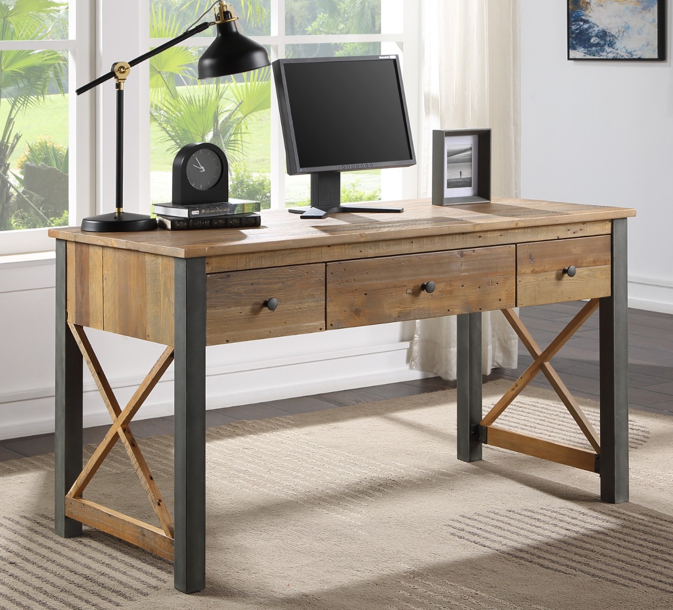 Urban Elegance - Reclaimed Home Office Desk / Dressing Table by Baumhaus| Style Our Home