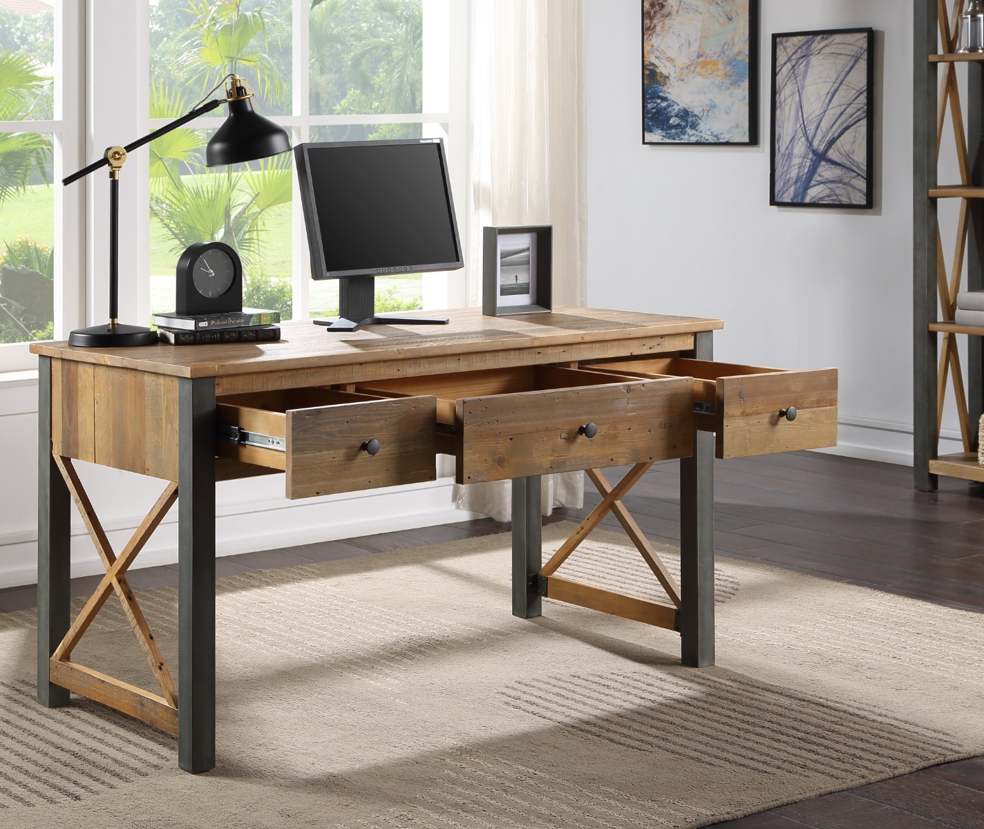 Urban Elegance - Reclaimed Home Office Desk / Dressing Table by Baumhaus| Style Our Home