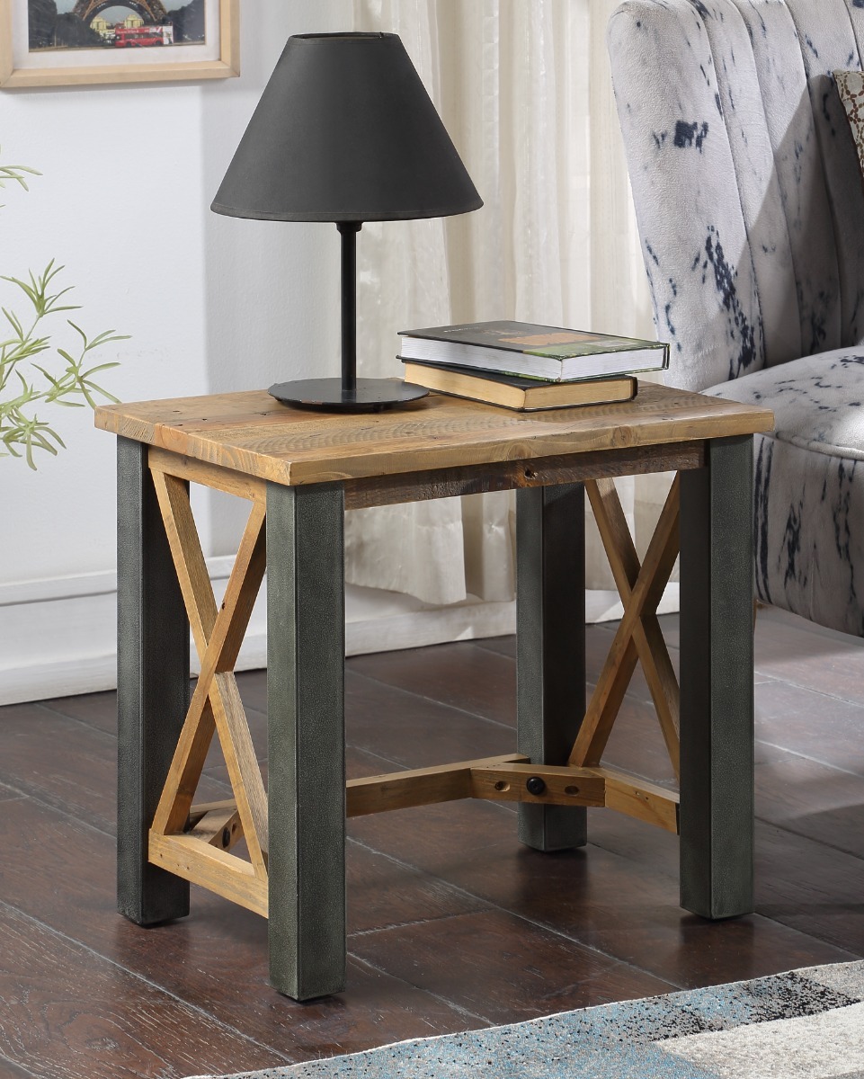 Urban Elegance - Reclaimed Open Front Side / Lamp Table | Style Our Home