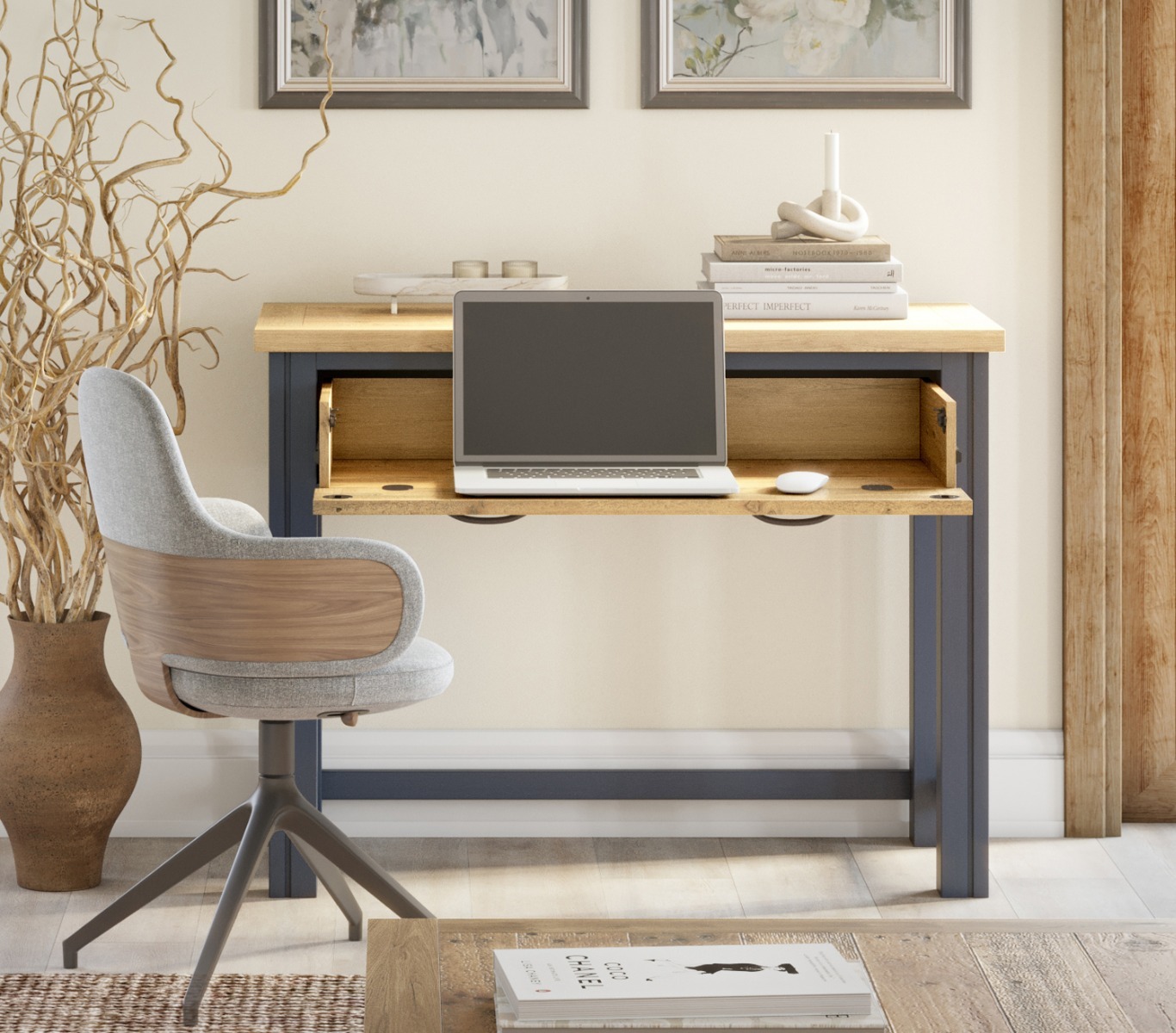 Splash of Blue - Hidden Spacesaver Desk by Baumhaus | Style Our Home